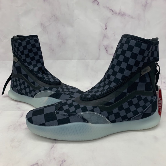 Vans Vault Boot Skoot Lx Checkered Grey Black Size 11